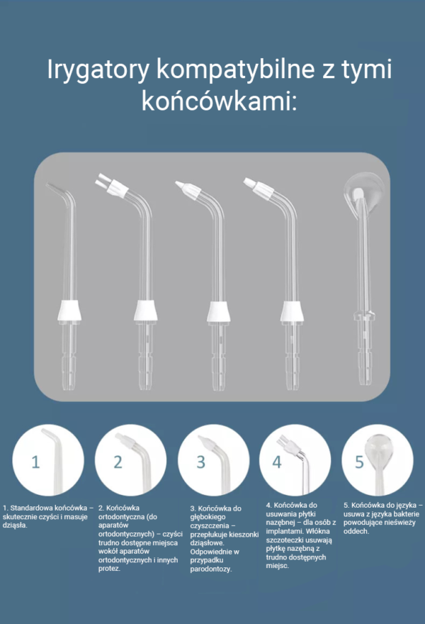 KOŃCÓWKI DO IRYGATORÓW "WESMILE" - obrazek 3